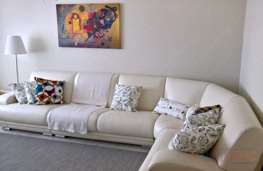 Модульный диван Плимут из итальянской кожи для заказчика в Белгород, фото 1