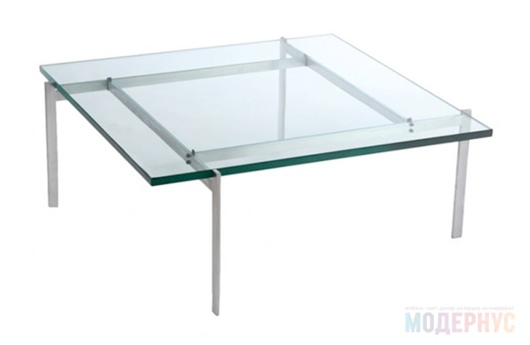 журнальный стол PK61 Glass дизайн Poul Kjaerholm фото 1