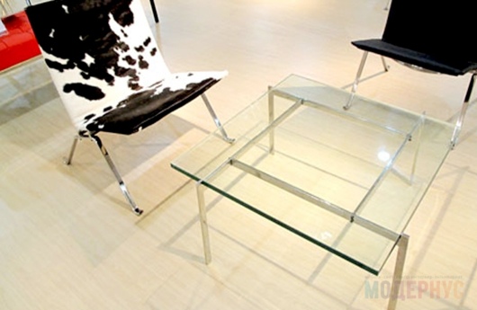 журнальный стол PK61 Glass дизайн Poul Kjaerholm фото 4