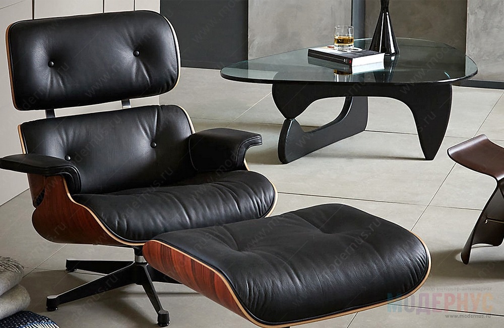 дизайнерское кресло Lounge and Ottoman модель от Charles & Ray Eames, фото 9