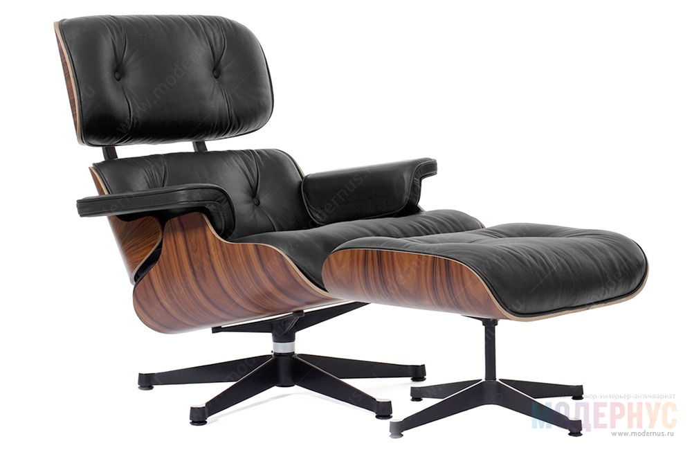 дизайнерское кресло Lounge and Ottoman модель от Charles & Ray Eames, фото 1