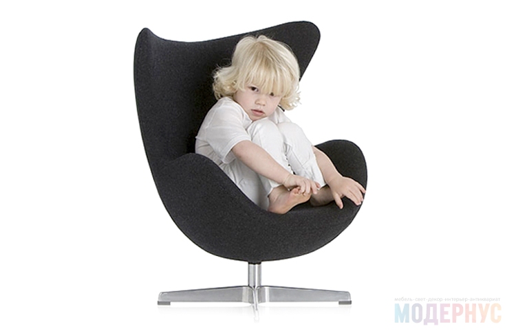дизайнерское кресло Baby Egg Chair модель от Arne Jacobsen, фото 2