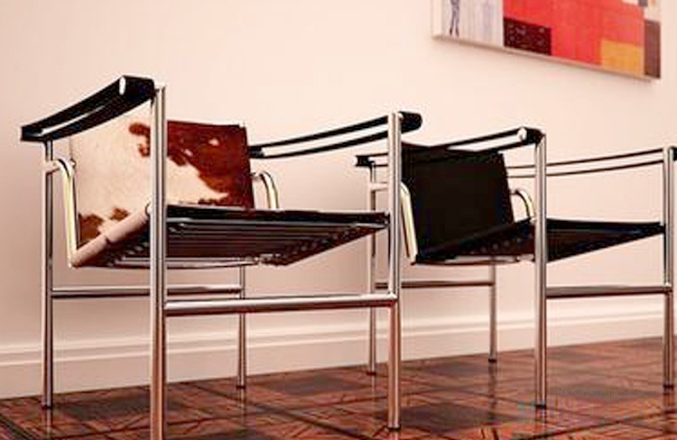 дизайнерское кресло Basculant модель от Le Corbusier в интерьере, фото 4
