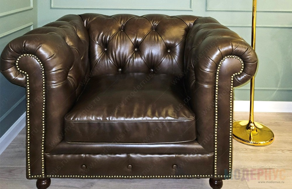 дизайнерское кресло Chesterfield модель от Piero Lissoni в интерьере, фото 5
