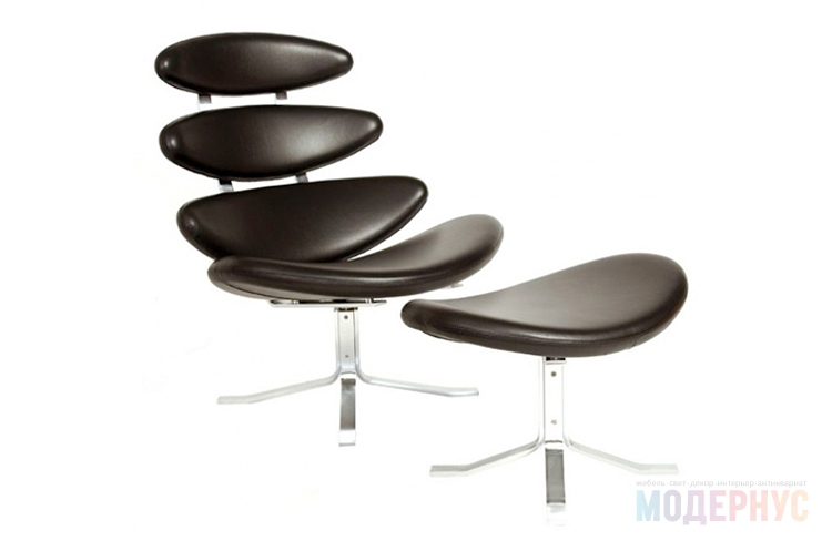 дизайнерское кресло Corona модель от Poul Volther, фото 1