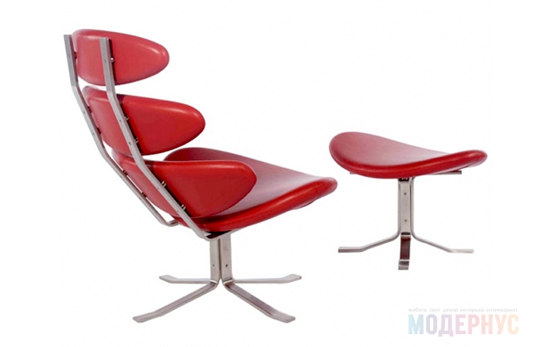 дизайнерское кресло Corona модель от Poul Volther, фото 3