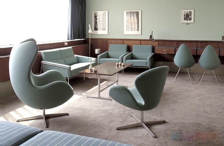 дизайнерское кресло Series 3300 Easy Chair модель от Arne Jacobsen, фото 4