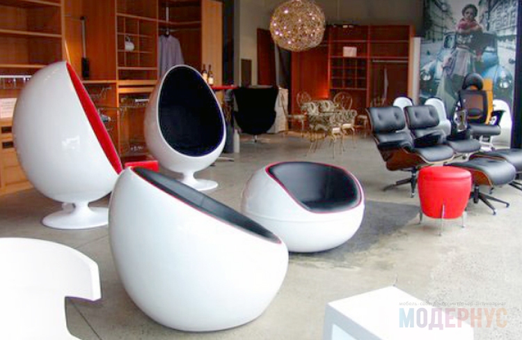 дизайнерское кресло Egg Pod Ball Chair модель от Eero Aarnio, фото 5
