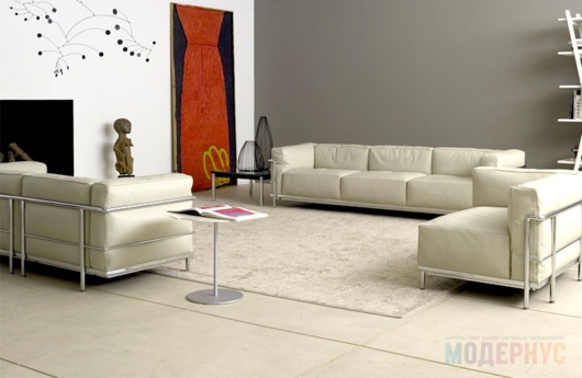трехместный диван LC3 Grand Confort модель Le Corbusier фото 4