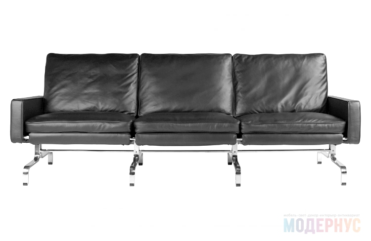 дизайнерский диван PK31 модель от Poul Kjaerholm в интерьере, фото 1