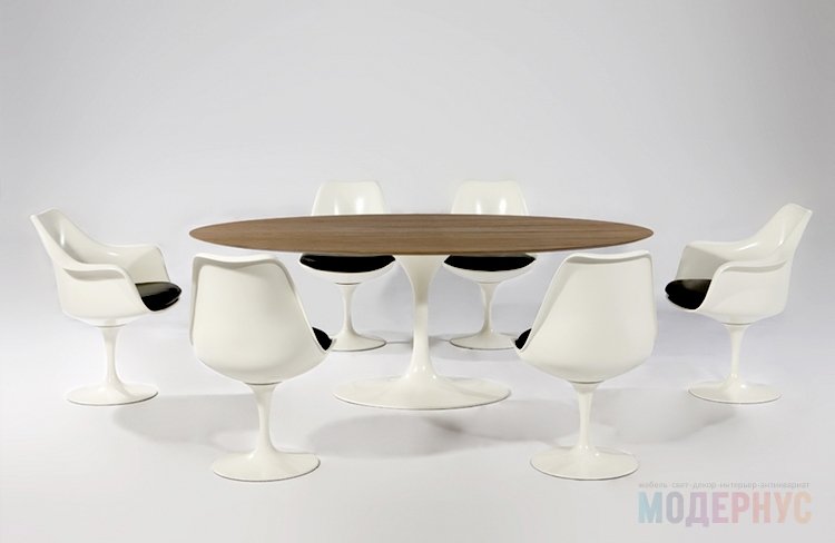 дизайнерский стол Tulip Oval модель от Eero Saarinen, фото 4