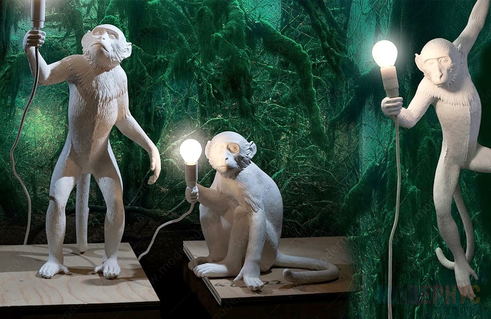 дизайнерская лампа Monkey Standing модель от Seletti, фото 4