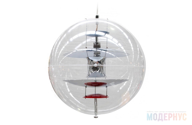 дизайнерская люстра VP Globe модель от Verner Panton в интерьере, фото 3