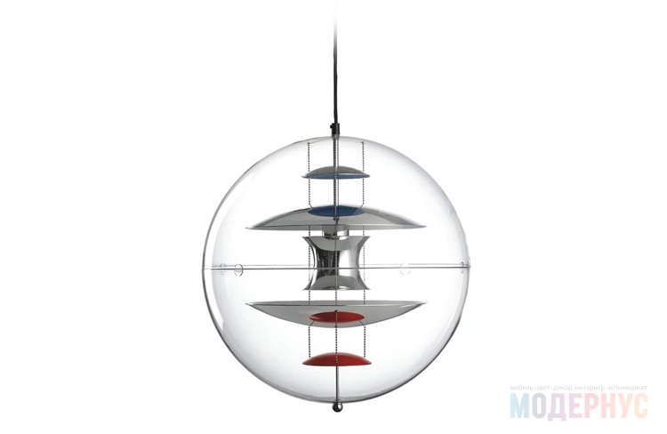 дизайнерская люстра VP Globe модель от Verner Panton в интерьере, фото 1