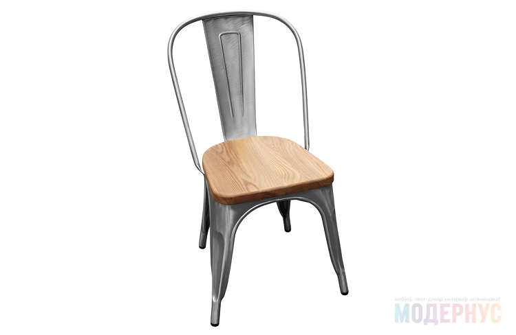 дизайнерский стул Tolix Wood модель от Xavier Pauchard, фото 3