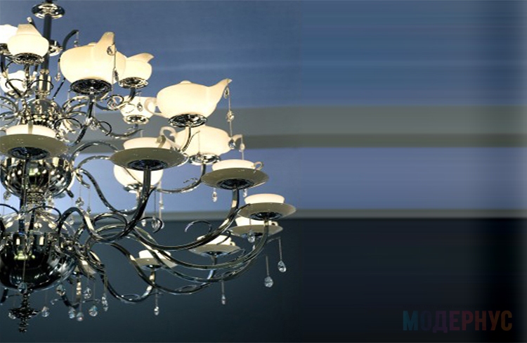 дизайнерская люстра Gallieno модель от Samuele Mazza в интерьере, фото 3