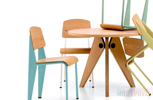 деревянный стул Standard Prouve дизайн Jean Prouve фото 3