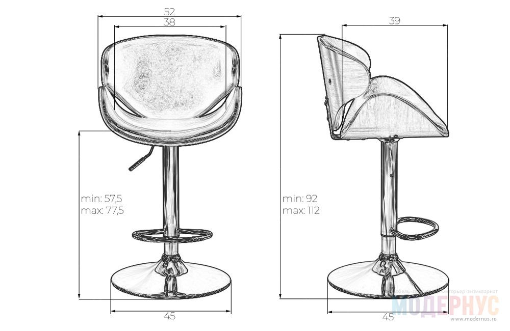 дизайнерский барный стул Karter модель от Arne Jacobsen в интерьере, фото 9
