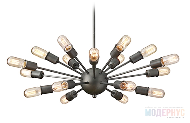 дизайнерская люстра Sputnik Elliptical Filament модель от Restoration Hardware, фото 1