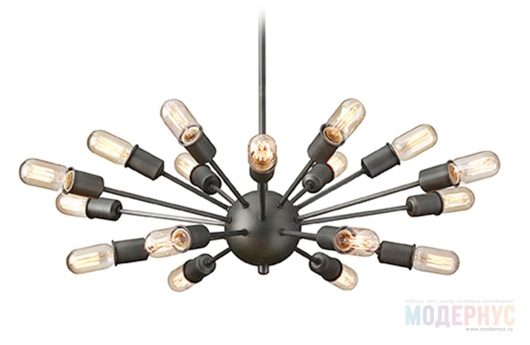 люстра потолочная Sputnik Elliptical Filament дизайн Restoration Hardware фото 1
