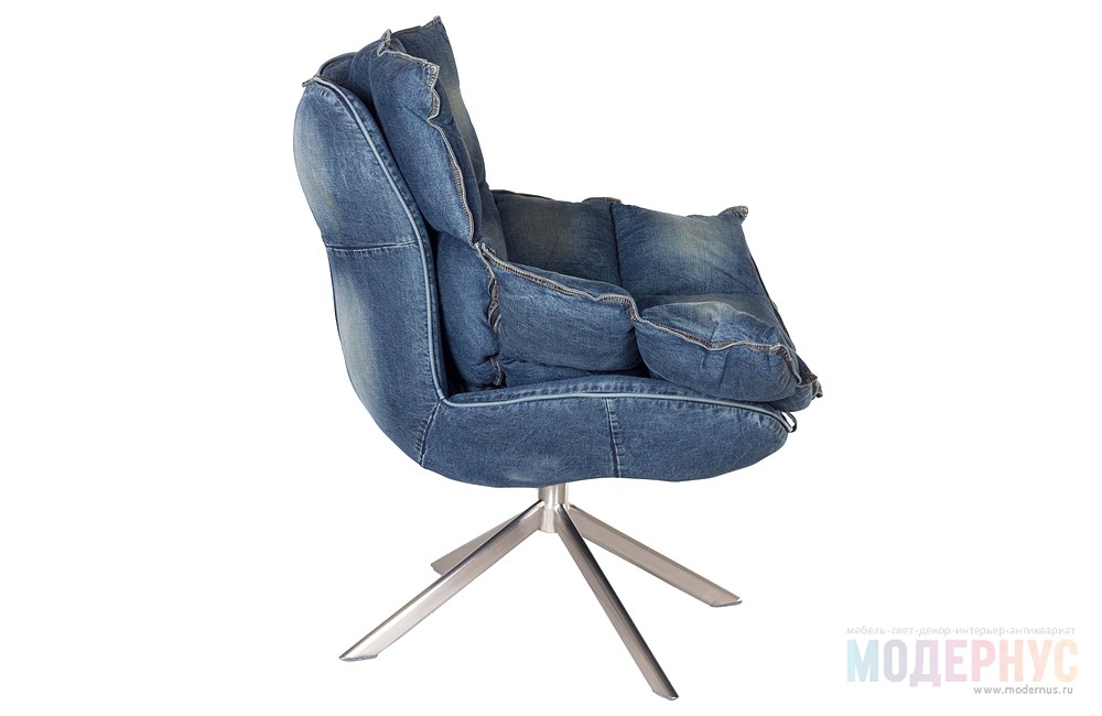 дизайнерское кресло Husk Jeans модель от Patricia Urquiola в интерьере, фото 2