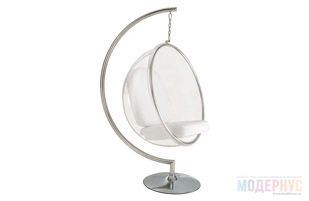 дизайнерское кресло Bubble Swivel Base модель от Eero Aarnio в интерьере, фото 3