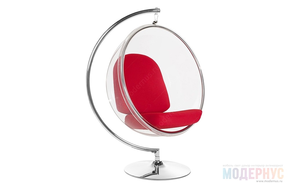 дизайнерское кресло Bubble Swivel Base модель от Eero Aarnio в интерьере, фото 1