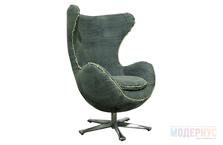 дизайнерское кресло Egg Jeans модель от Arne Jacobsen, фото 2