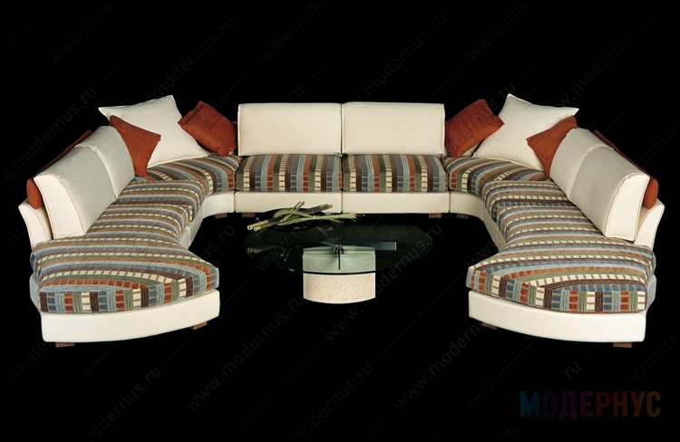 дизайнерский диван Metropol модель от Giorgio Saporiti в интерьере, фото 1