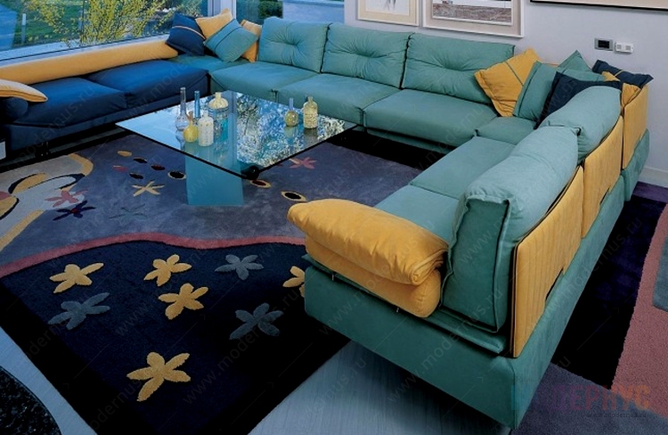 дизайнерский диван Plan Line модель от Giorgio Saporiti в интерьере, фото 2