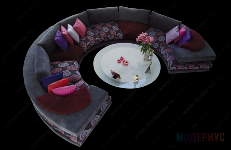 дизайнерский диван Rodi Semicircolare модель от Giorgio Saporiti в интерьере, фото 4