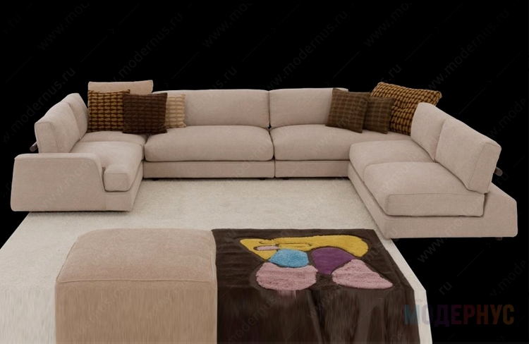 дизайнерский диван Vision модель от Giorgio Saporiti в интерьере, фото 5