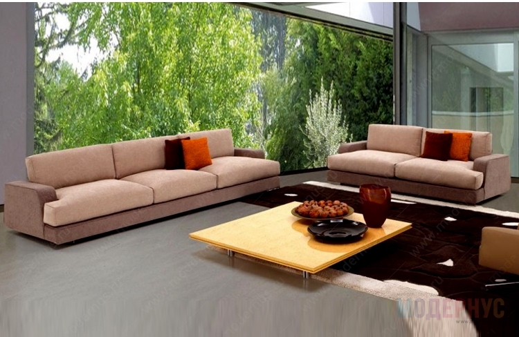 дизайнерский диван Vision модель от Giorgio Saporiti в интерьере, фото 2