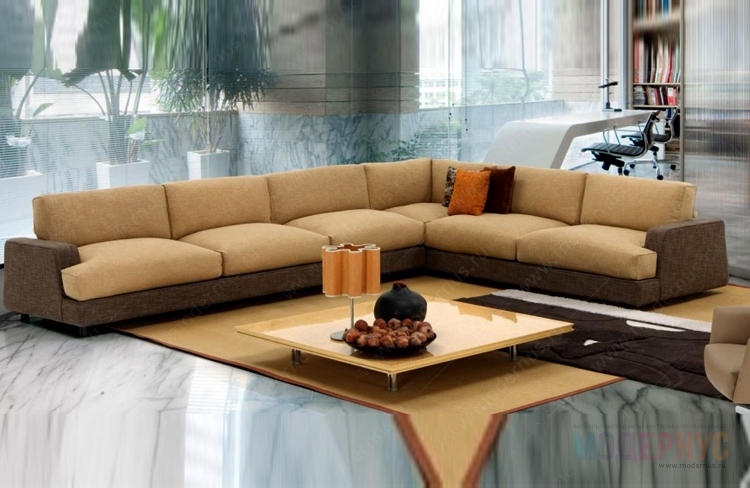 дизайнерский диван Vision модель от Giorgio Saporiti в интерьере, фото 4