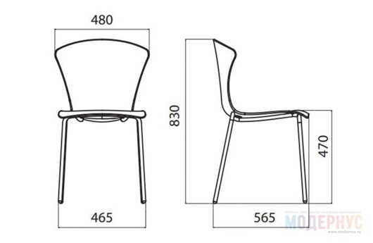 стул для кафе Glossy дизайн Stefano Sandona фото 5