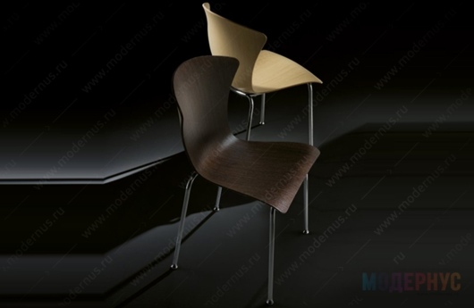 стул для кафе Glossy 3D Wood дизайн Stefano Sandona фото 3