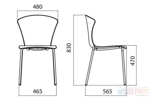 стул для кафе Glossy 3D Wood дизайн Stefano Sandona фото 5