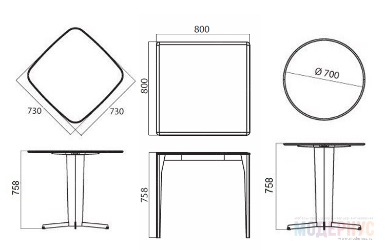 дизайнерский стол Porta Venezia Bar Table модель от Dorigo Design, фото 5