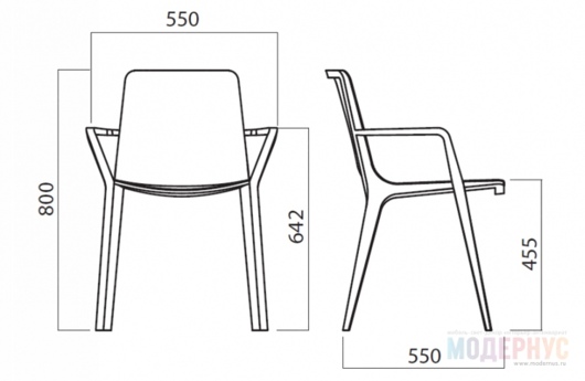 стул для кафе Seame дизайн Klaus Nolting фото 5