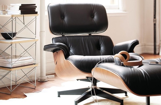 кресло с оттоманкой Lounge Chair модель Charles & Ray Eames фото 7