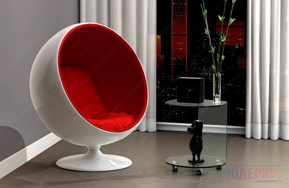 дизайнерское кресло Ball Chair модель от Eero Aarnio в интерьере, фото 6