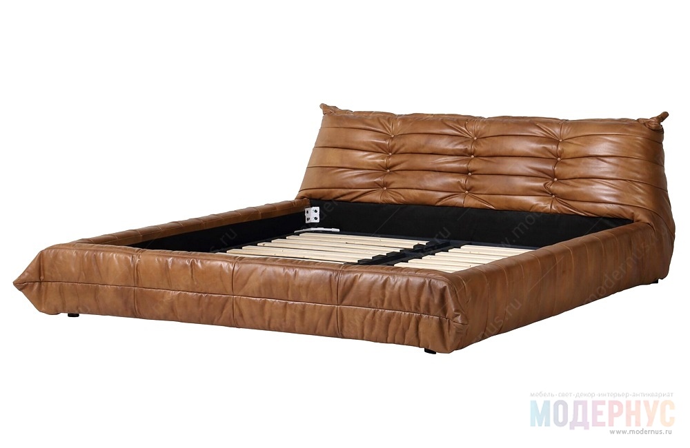 дизайнерская кровать Pillow Leather в Модернус в интерьере, фото 2