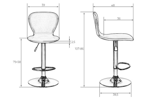 барный стул Elisa дизайн Модернус фото 5