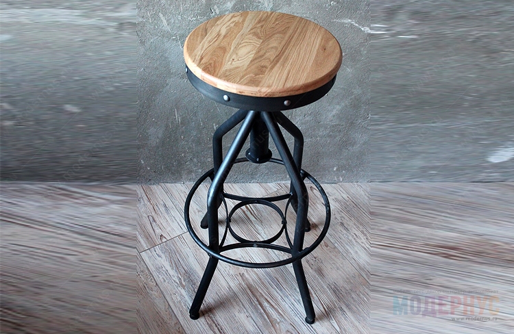 дизайнерский барный стул Industrial модель от Zuo Modern, фото 2