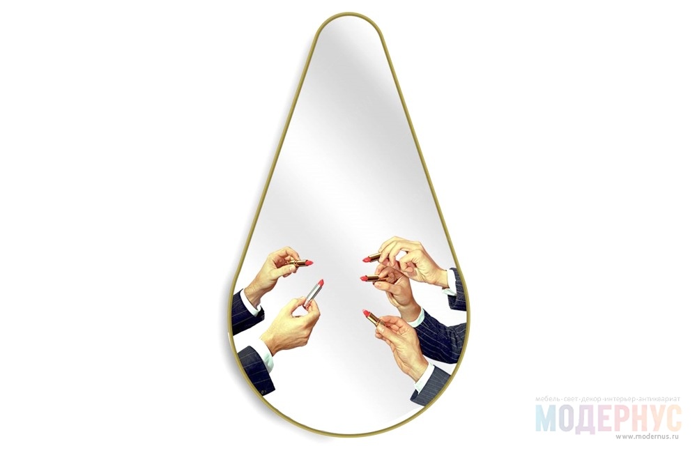 дизайнерское зеркало Pear Lipsticks модель от Seletti в интерьере, фото 1