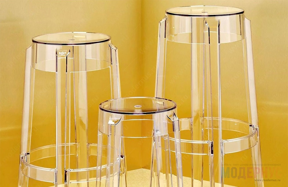 дизайнерский барный стул Ghost модель от Philippe Starck в интерьере, фото 6