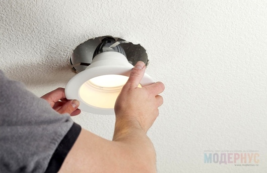 Как правильно установить точечный свет на потолке фото 5