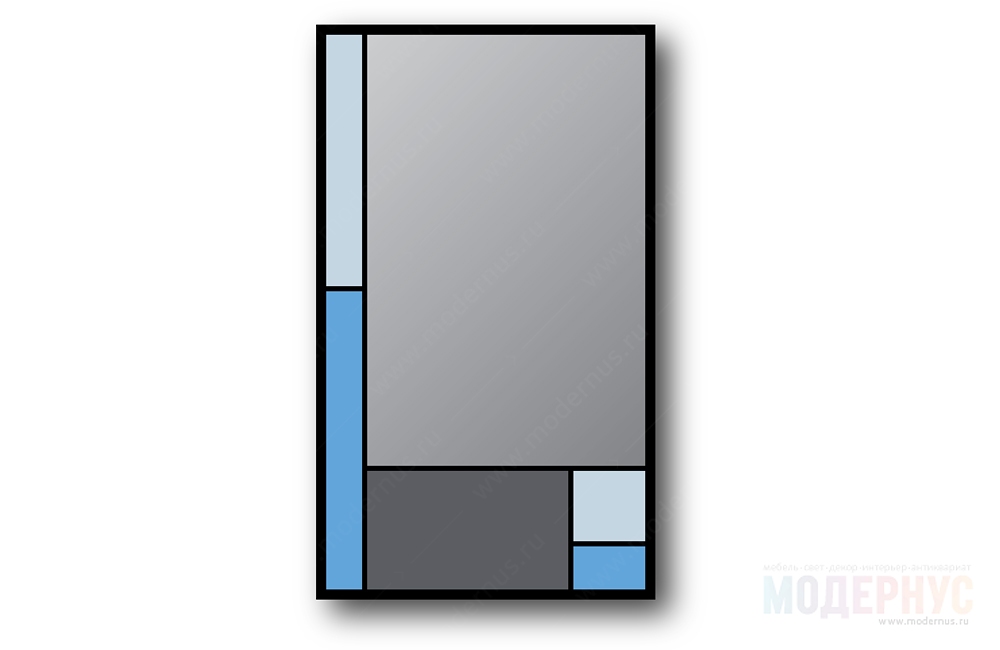 дизайнерское зеркало Mondrian Wall модель от Georgy Leftar, фото 2