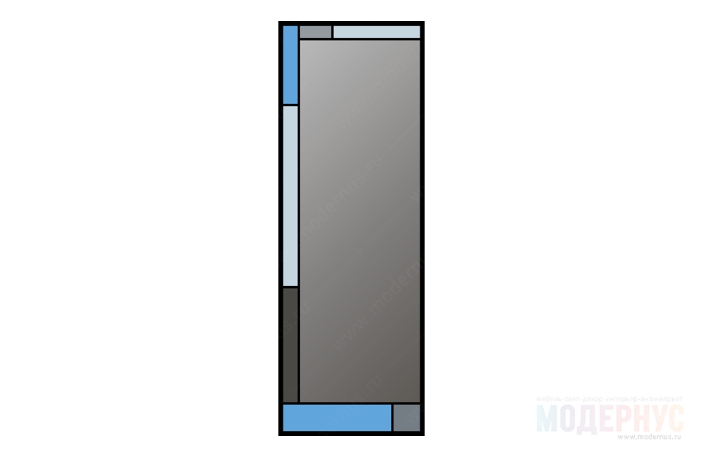 дизайнерское зеркало Mondrian Floor модель от Georgy Leftar в интерьере, фото 1