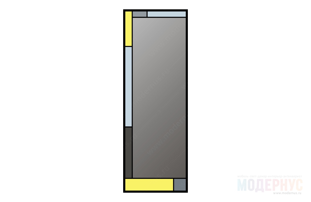 дизайнерское зеркало Mondrian Floor модель от Georgy Leftar в интерьере, фото 2